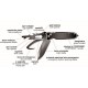 Nóż Fox Cutlery FKMD M.S.P.K. Survival Camp Tool Black FX-444/3 MB