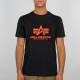 Koszulka Alpha Industries Basic T-Shirt Neon Print black/orange print (100501NP)