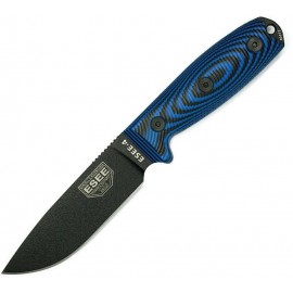 Nóż ESEE 4 Black blade, blue/black G-10 3D handle, black sheath