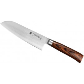 Nóż Tamahagane SAN Brown Santoku 17,5 cm (SN-1114)
