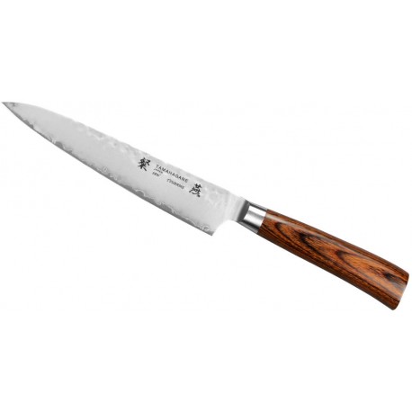 Nóż Tamahagane Tsubame Brown Pakka uniwersalny 15 cm (SNH-1107)