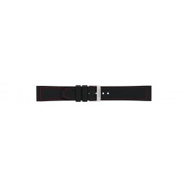 Pasek Gumowy Traser 22mm - czarny/czerwone obszycie (105724)