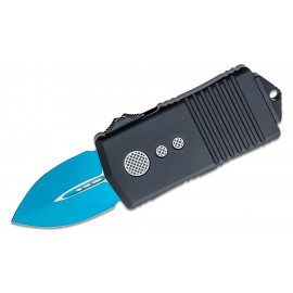 Nóż Microtech Exocet Jedi Knight OTF Money Clip Blue Double Edge Blade Black Aluminium Handle (157-1JK)