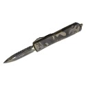 Nóż Microtech Ultratech OTF Olive Camo Plain/Serrated Double Edge Dagger Blade Olive Camo Aluminum Handles (122-3OCS)