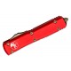 Nóż Microtech Ultratech OTF Bronze Double Edge Dagger Blade, Red Aluminum Handles (122-13RD)