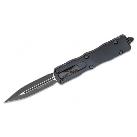 Nóż Microtech Dirac Tactical OTF Black Double Edge Dagger Blade, Black Aluminum Handles (225-1T)
