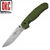 Nóż Ontario 8848FG Rat 1 Folder Satin Plain Green Handle