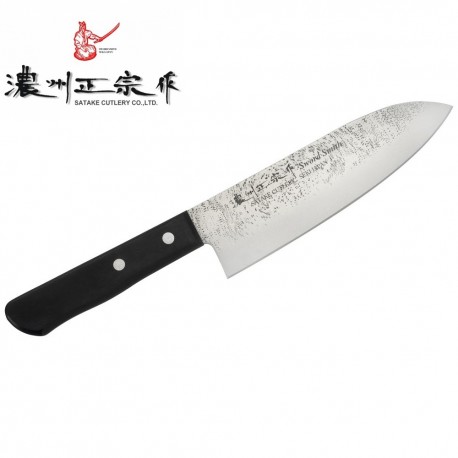 Nóż Satake Nashiji Black Pakka Santoku 17cm