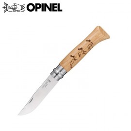 Nóż Opinel INOX oak Animalia Deer 8